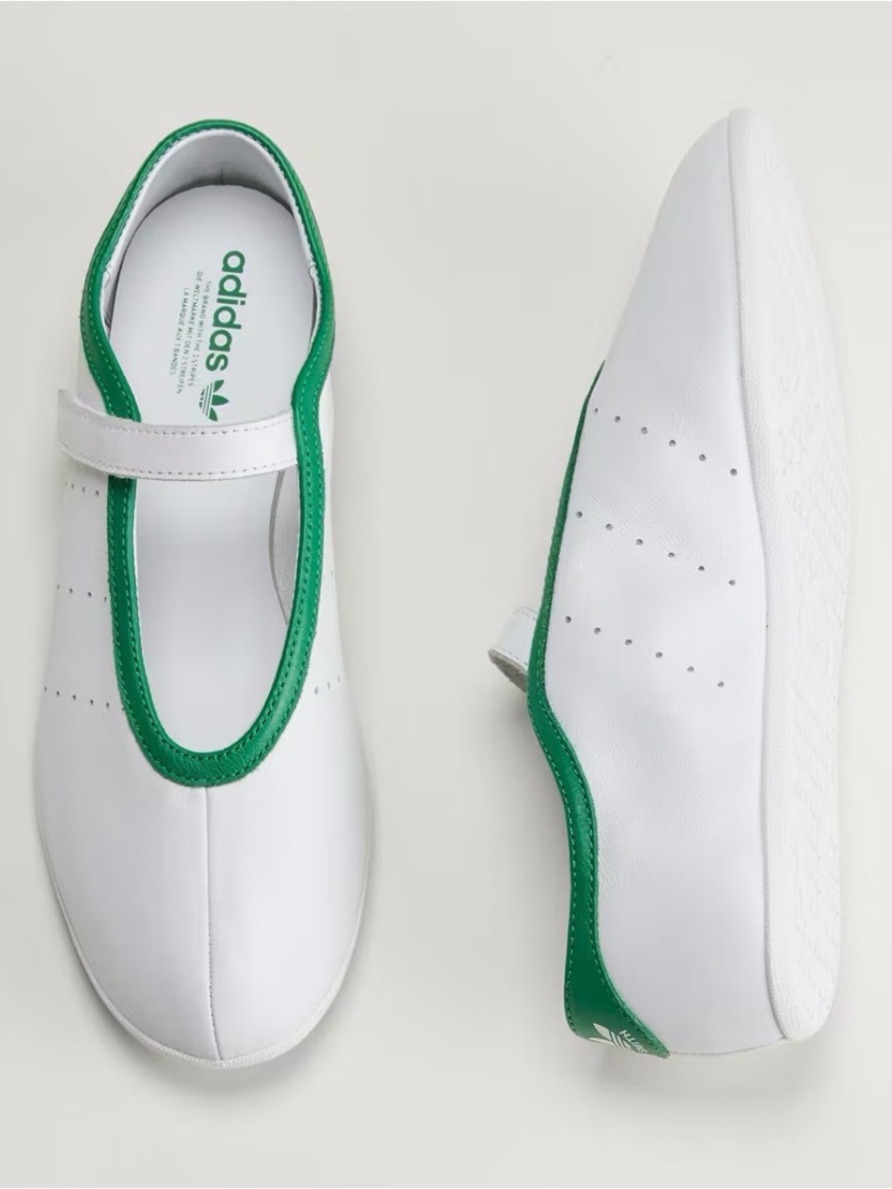 adidas Stan Smith Lo Ballet Shoes Cloud White Cloud White Green NIB 7 Nevertried